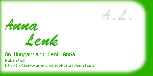 anna lenk business card